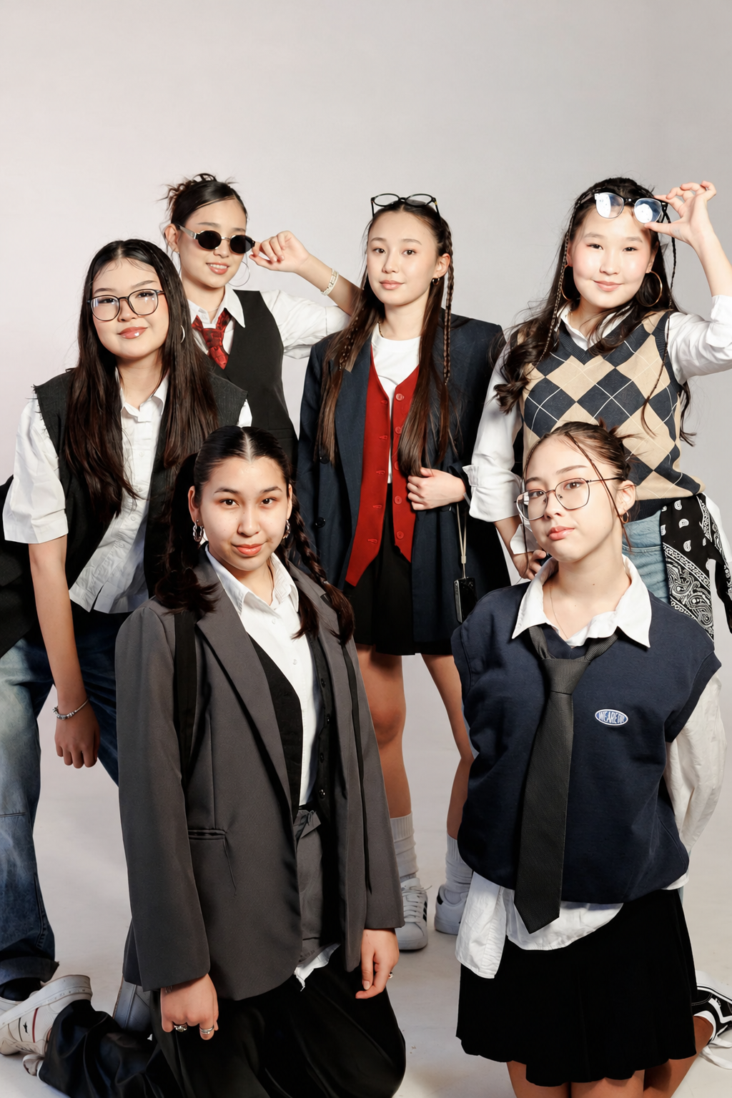 The School KZ түсіріліміндегі түлектер